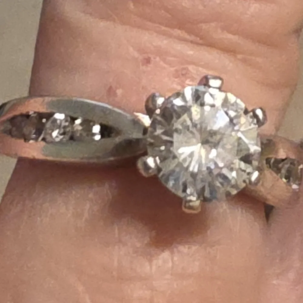 1CT DIAMOND CZ ENGAGEMENT WEDDING RING SIZE 7 SET IN STERLING SILVER 925 SIZE 7